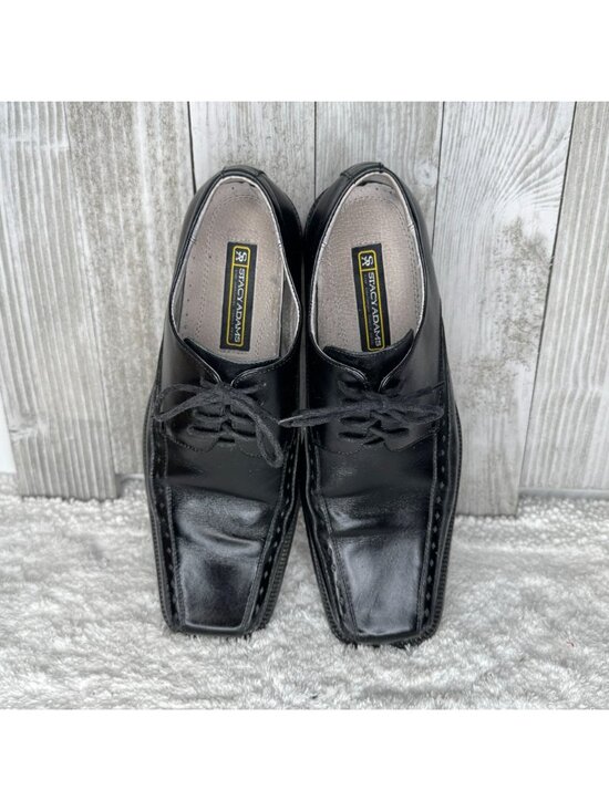 Mens Stacy Adams Black Leather Corrado Bicycle Toe Dress Oxfords Size 8.5 main image 9